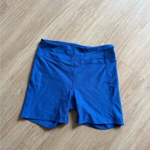 Outdoor Voices Blue Bike Shorts with Elastic Waistband